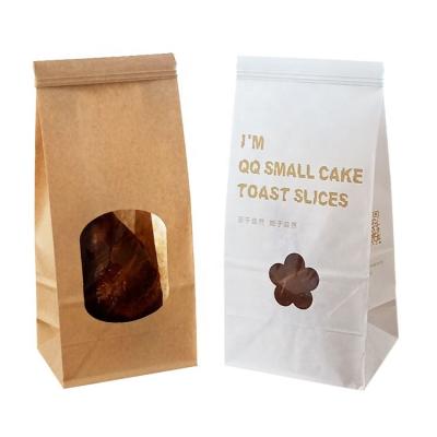 China Custom Recyclable Recyclable Tin Tie Kraft Paper Packaging Bag With Clear Window for sale