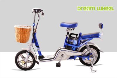 China De kleine Stads25km/h Elektrische Fiets kniesde Autoped 250W 48V 14“ Dubbel Seat Te koop