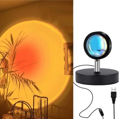 China Asian Sunset Projection Lamp 180 Degree Rotating Night Light Influencer Light Projector Romantic Led Sunset Lamp With USB Charging for sale