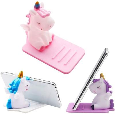 China Adjustable Unicorn Phone Holder Cute Unicorn Mobile Phone Holder Adjustable Cute Desk Stand, Compatible with All Mobile Smart Phone for sale