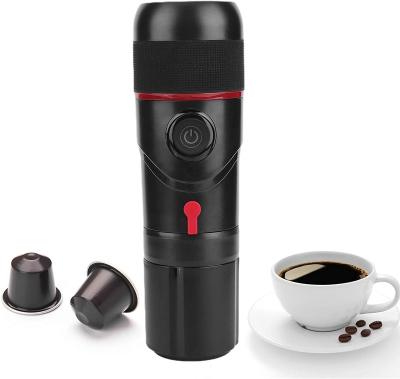 China Electric Espresso Machine Mini Portable Safety Protection Self Heating Capsule Coffee Machine Black USB Car Espresso Maker for sale