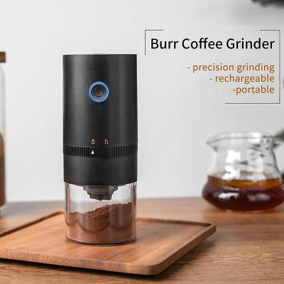 China USB Rechargeable Portable Electric Burr Coffee Grinder 4 Cups Small Burr Grinder Coffee Bean Automatic Conical Grinder with Multi Grind Setting for sale