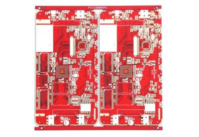 China Hoge Precisie tin van de de raadsonderdompeling van 4 PCB van het maskerkabeltelevisie van PCB van het laagfr4 prototype het rode Te koop