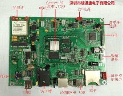 Κίνα Αρρενωπός LCD τετραγώνων πίνακας PCB πυρήνων ανώτατο 32G με το στερεοφωνικό συγκρότημα δύο ομιλητών, PCB επίδειξης LCD προς πώληση