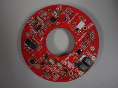 China Red Round LED PCB Assembly , Dual Layer PCB Board for sale