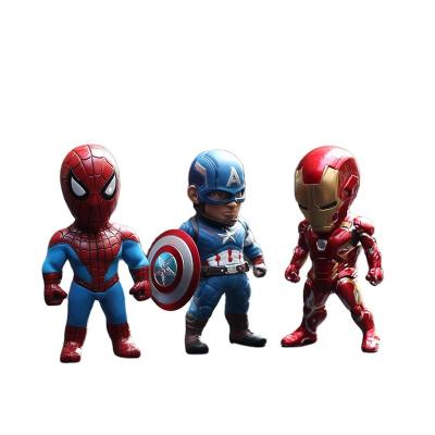 China Europe Anti Avenger Iron Man Spider Man Captainamerica Ironman Resin Crafts Captainamerica Figure Hawk Car Interior Decorations Hulk for sale