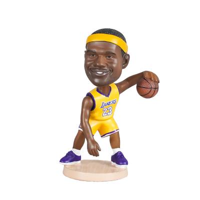 China Creative Europe House NBA Star Ornaments Sculpture Resin Basketball Star Custom Doll Handmade Crafts Sculpture for sale