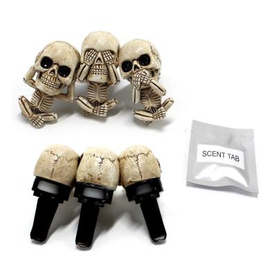 China Creative Europe Car Air Vent Resin Hullk Statue Mini Resin Skeleton Car Accessories for sale