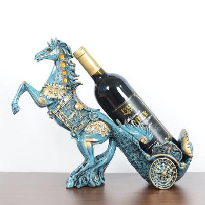 China Wholesale Polyresin Home Decor Wine Rack Resin Statues Arts and Crafts Shaped Custom Europe Resin Wine Bottle Holders Figurine for sale