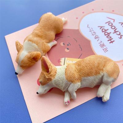 China Creative Epoxy Resin Craft Keji Resin Europe Dog Fridge Animal Sticker Magnetic Craft Dachshund for sale