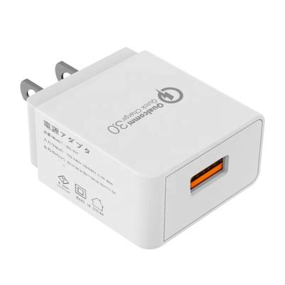 China 2021 Palladium Durable Universal Quick Charger Qc3.0 18W Wall Charger Travel Charger USB Diamond Quick Charger For Japan for sale