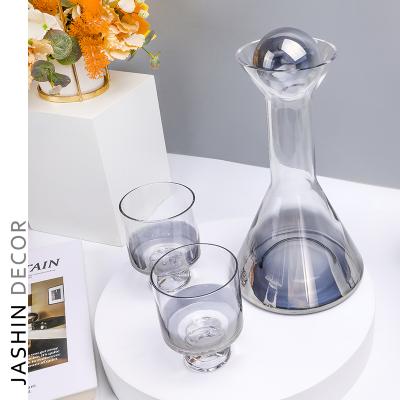 China Craft Wine Set Decoration Jewelry Glass Crystal Home Gift Room Decanter Wine Glass Craft Model for sale