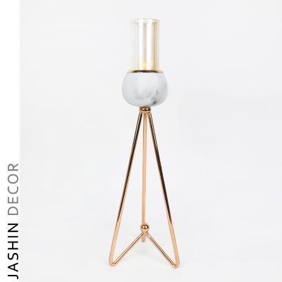 China Modern Nordic Light Luxury Candle Holder Iron Rose Gold European Romantic Candle Cup Gold Cup for sale