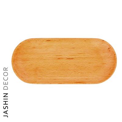 China Disposable Wooden Round Tray Melon Seed Snack Tray Creative Beech Solid Wood Round Tray for sale