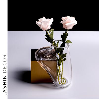 China Europe Clear Nordic Glass Vases Wedding Centerpiece Flower Vase Home Decor Clear Glass Vase for sale