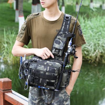 China Lightweight Large Capacity Multifunctional Cross-body Bag Lure Fishing Rod Fishing Lure Bag for sale