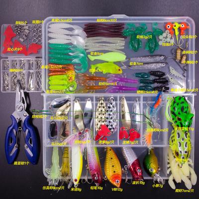 China Luya Bait Set Acrylic Fake Bait Glitter Soft Bait Lei Frog Mino Fishing Lure Set for sale