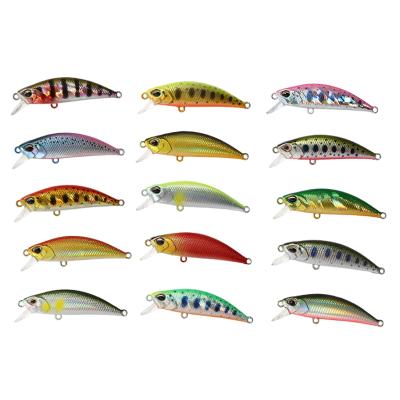 China Factory Wholesale Acrylic Brightly Colored Mino 50mm Lure 5g Lure Five Eyes Fishing Lures Minnow for sale