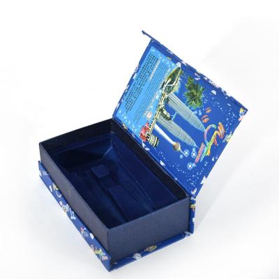 China Recycled Materials Magnetic Narrow Gift Bottle Packing Box With Blister Insert for sale