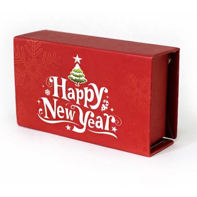 China Handmade Small Book Shape Christmas Gift Cosmetic Paper Box With Magnet End for sale