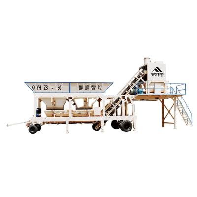 China Building Material Stores Mobile Concrete Mixing Plant For Sale for sale