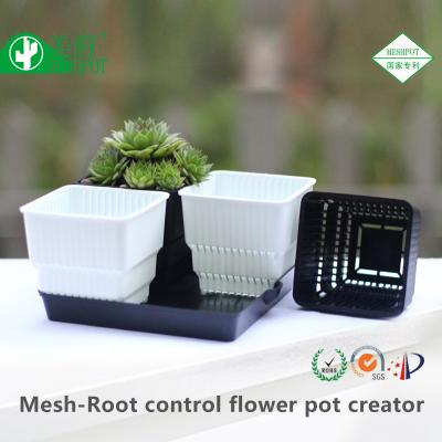 China home & high quality garden square root control air pruning pot nursery flower pot plastic tray than japanese flower pot for sale