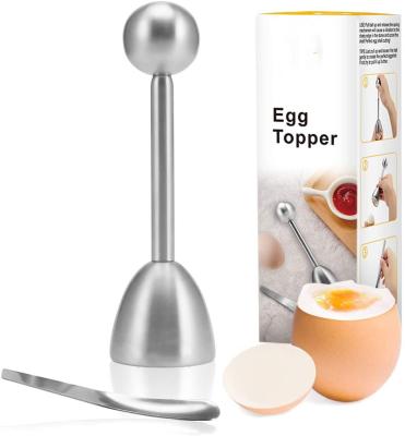 China Viable Egg Opener Topper Cutter Soft Boiled Shell Removal Egg Cup Holder Tools Stainless Steel Kitchen Instruments Egg Breaker for sale