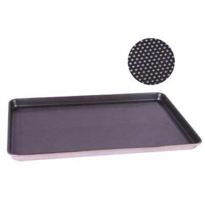 China Sustainable Aluminum Alloy Rectangular Perforated Bread Baking Tray for sale