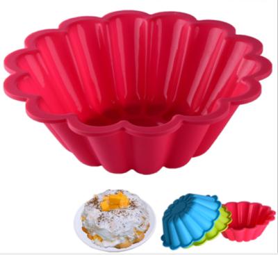 China Viable Cheap Food Grade Silicone Cupcake Mold Heat Resistant Mold for sale