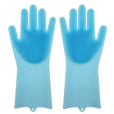 China Magic Dish Food Grade Household Kitchen Instruments Scrubber Kitchen Silicone Gloves Washing Cleaning Dish for sale