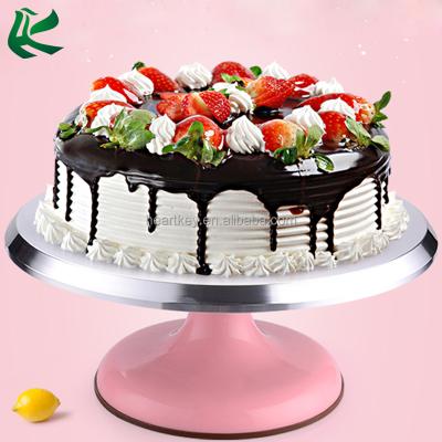 China Viable high quality rotating cake decorating turntable, stainless steel cake rotating rack decorating turntable for sale