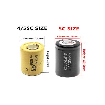 China Factory Wholesale High Quality Ni Cd SC 1200mah Rechargeable Video Game Player Batteries 1.2v Battery for sale