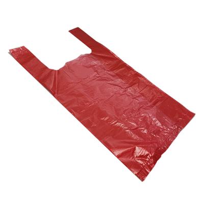 China Hot Selling Security Wholesale Shopping Bag Red Toted Packaging Plastic for sale