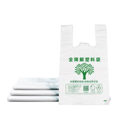 China Eco Friendly BIODEGRADABLE With Handle Logo Custom Print Biodegradable Packaging Bag for sale