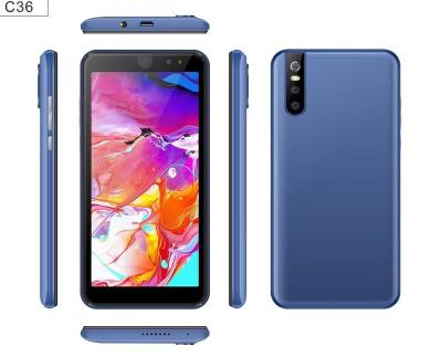 China Dual SIM Card Cheap OEM/ODM Smartphone C36 5.45 Inch 18:9 Detachable Battery LCD Display GSM/3G Android IPS Glass 8.1 Fingerprint Beauty Cameras for sale