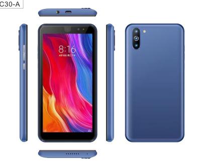 China Dual SIM Card Cheap OEM/ODM Smartphone C30-A 5.45 inch 18:9 LCD Display Removable Battery GSM/3G IPS Android Glass 8.1 Fingerprint Beauty Cameras for sale