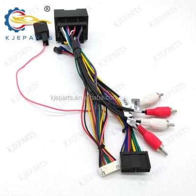 China Automobile Factory 44 Pin Female ISO Connector To 20Pin Connector Wiring Harness For VW Car CD/Radio Player System for sale