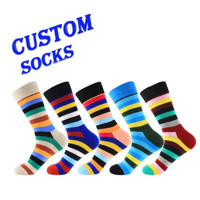 China 2021 fashion high quality custom made comfortable new vintage floral colorful stripe sporty custom socks for sale