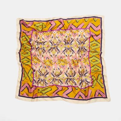 China Square Fashion Square Pure Silk Twill Scarf 100% Chiffon Neckerchief 70x70 Silk Fabric Custom Printing Scarf for sale