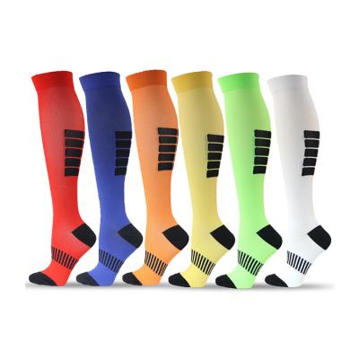 China QUICK DRY fashion knitting patchwork colors nylons sport custom luxury sock professional compression socks for running for sale