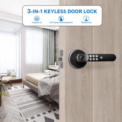 China T01Fingerprint Door Lock, Keyless Entry Door Locks Biometric Door Lock with Silicone Keyboard, for Home Office Apartment for sale