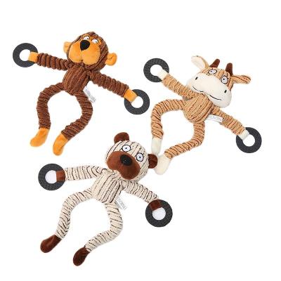 China Stocked Hot Sale Bite Resistant Dog Plush Chewing Toys for sale