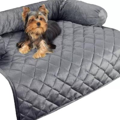 China Waterproof Non-slip Pet Product Series Dog Bed Sofa Cover Support Device Cushion Furniture Cover Pet Sofa Cover With Pillow for sale