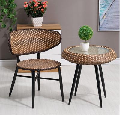 China Durable Style Outdoor Rattan Table And Table Relaxation Furniture Sets Luxury for sale