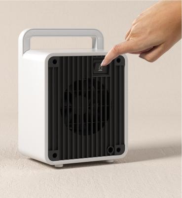 China ABS 900W Mini Smart Tabletop Portable Electric Warmer Handy Desktop PTC Fan Heater for sale