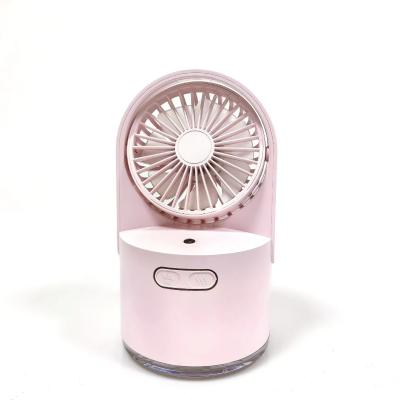 China 2 in 1 Mini Fan Humidifier Portable Fan with Function Rechargeable USB Electric Fan for sale