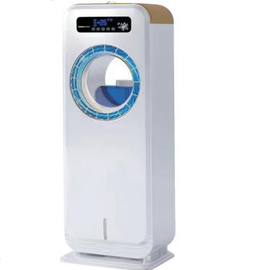 China Electric Standing Floor Fan with Humidifier and Water Cooling Bladeless Mist Air Cooler for sale