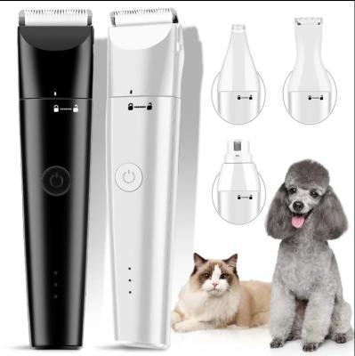 China 20*10*6.2cm 4 In 1 USB Rechargeable Electric Pet Grooming Kit for Dog Cat Hair Trimmer for sale