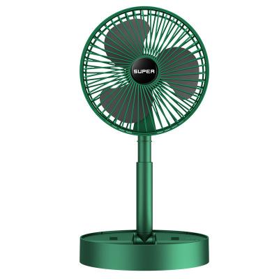 China Foldable Telescopic USB Battery Fan for Hotel 2000mah Battery Air Cooling Fan 3 Speed Choice for sale