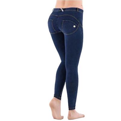 China 2022 Fashion Wholesale Breathable Butt Lift Lift Up Colombianos Women Girls Tight Jeans High Rise Levanta Colombian Kola Skin Mid Rise for sale